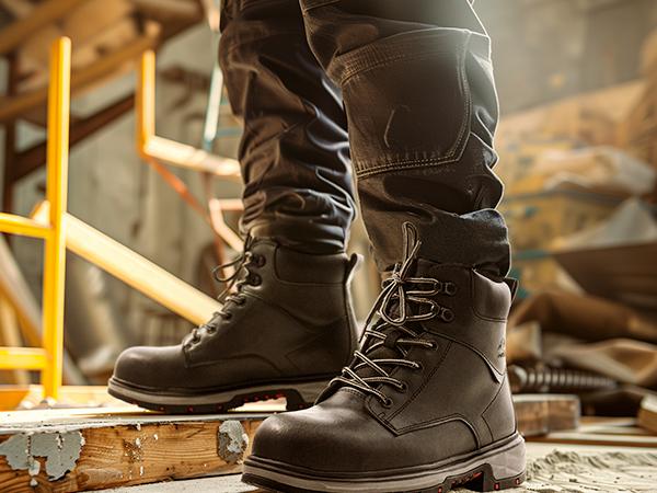 NORTIV 8 Men's Slip-resistant Steel-toe Work Boots