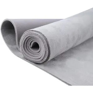 Light Gray Suede Headliner Fabric 96" L x 60" W with Backing for Automotive Interior Auto Roof Replacement Material for SUV Boat Pickup RV Repair