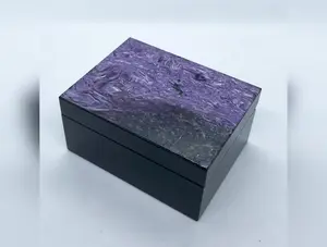 Charoite Stone Box | Home & Altar Decor