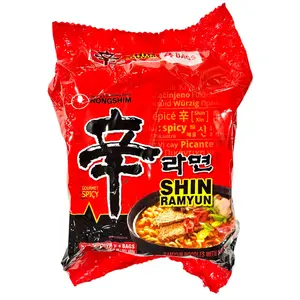 NONGSHIM Shin Ramyun Toomba, Spicy&Creamy Stir Fry Instant Noodles with Sauce Mix(4.83 oz x 4 Servings)