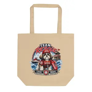 Royal Shih Tzu Rescue Tote Bag – Baron Design, Organic Cotton Dog Mom Bag