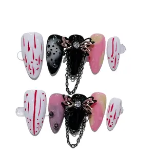 W46 Cool new summer almond detachable press on nails nails