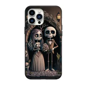 Halloween Skeleton Wedding Case for iPhone 14 14 pro 14pro max 13 12 11 Pro Max Case iPhone 13 12 Mini XS Max XR 6 7 Plus 8 Plus