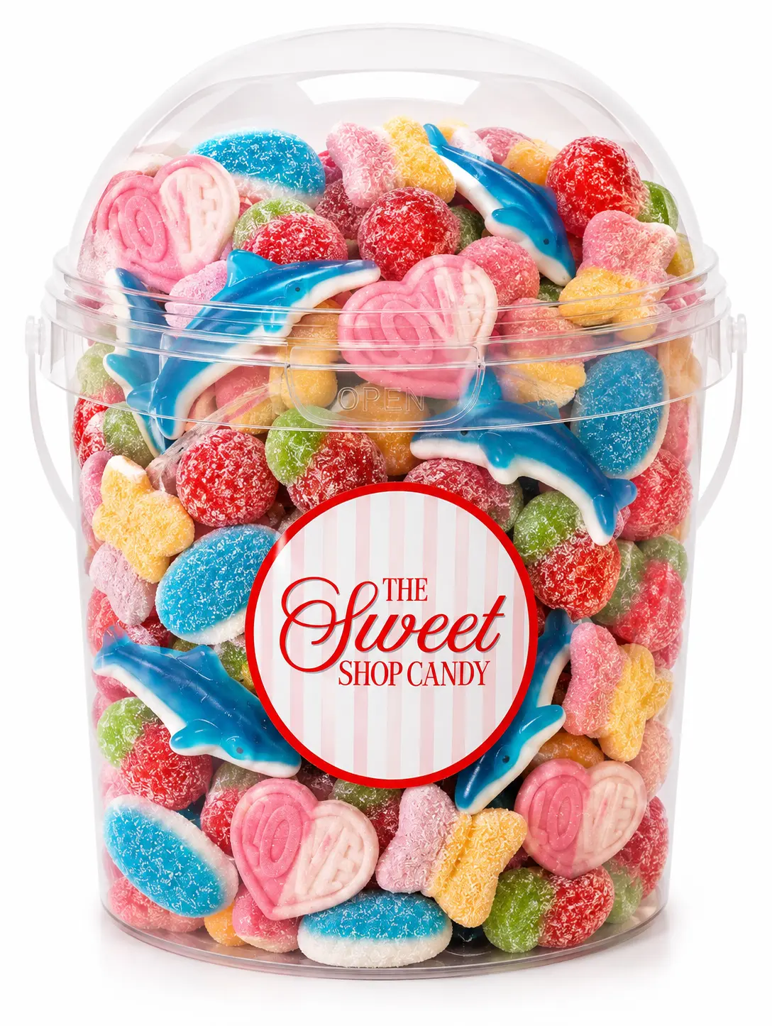 The Sweet Shop Candy 1-Pound Bucket of Favorite Sweets Mixed Live on TikTok for a Unique Treat Experience