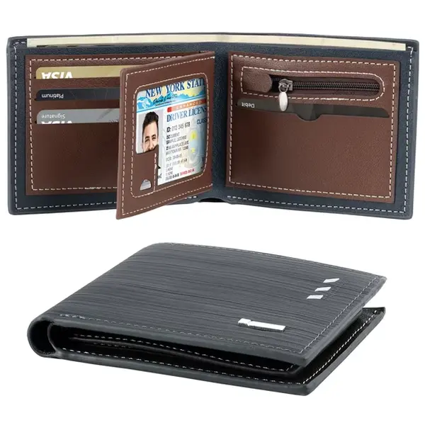 GOODBEE Men's RFID Blocking Bifold Wallet – Slim Front Pocket Wallet with 7 Card Slots, ID Window & Credit Card Holder, Gift for Men