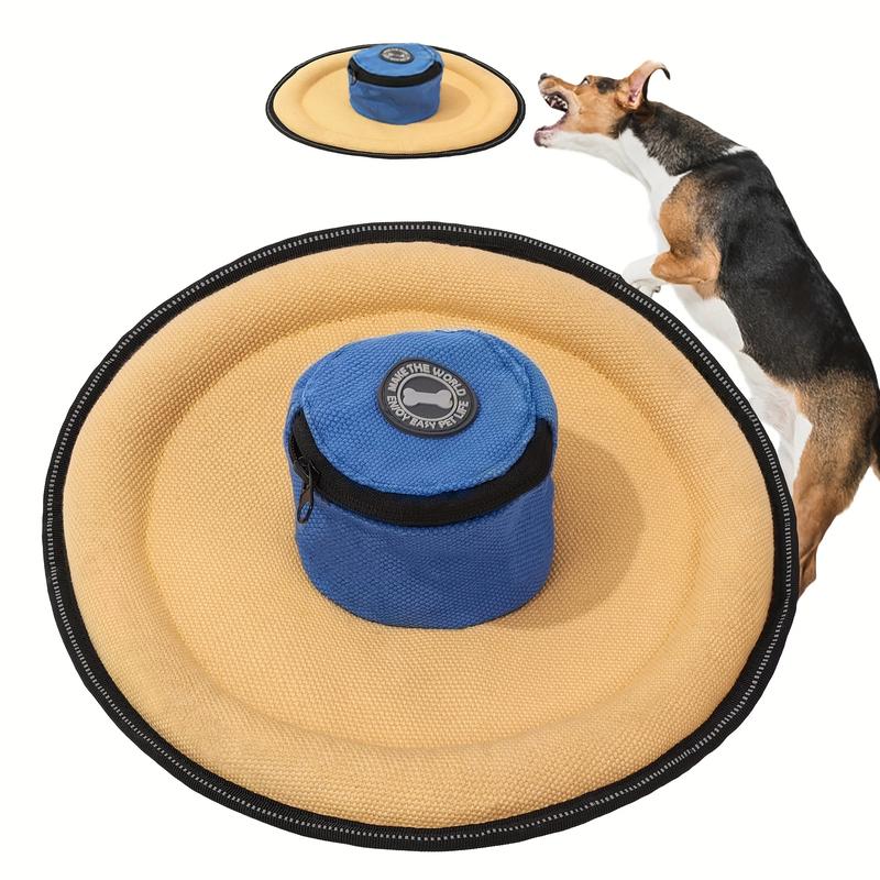 Dog Frisbee Toy With Built-In Treat Pouch, Interactive Fetch Toy, Suitable For Outdoor Exercise And Agility Training, Pet Reward Toy, Ideal For Small, Medium, And large Dogs To Catch And Fetch.