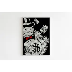 Mr. Monopoly Wall Art, Digital Wall Art Posters, Money Posters, Office Wall Décor, Entrepreneur Wall Art Prints, Alec Monopoly Poster Prints (No Frame)