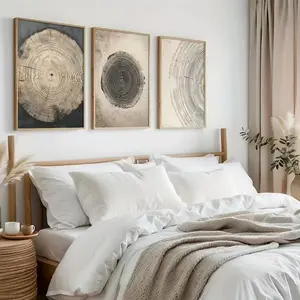 3pcs Tree Rings Canvas Art Prints Living Room Bedrooms Bohemian Minimalist Frameless Murals Minimalism Farmhouse Decorations Hanging Paintings Living Room Background Wall Prints