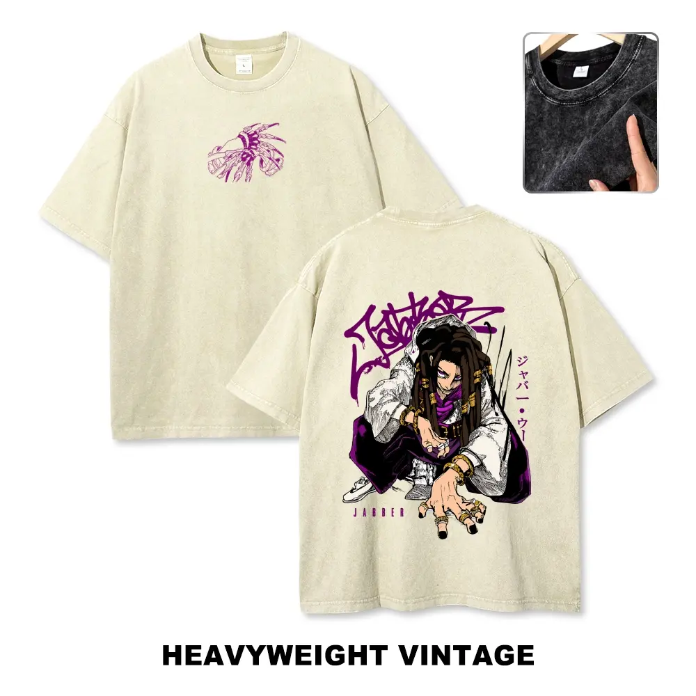 Gachiakuta Vintage Washed Tee 90s Men's Graphic Tee t Shirts Funny Graphic Tee Good Graphic Tees Graphic Tees Streetwear Outfits Men Vacation Outfits Oversized Tshirt Men