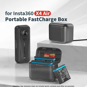 Insta360 X4 Air Battery Portable Fast Charging Box Charger Storage Case Accessories, Compact Power Solution for Insta360 Devices