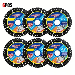 4.5" (115mm) 3PCS/6PCS Diamond Multi-Purpose Cutting Blades for Angle Grinder – Dry Cut Marble Quartz Stone Tile Metal Plastic Fast Smooth No-Chip Saw Blade Disc Power Tool Accessories, summervibes outdoorfun