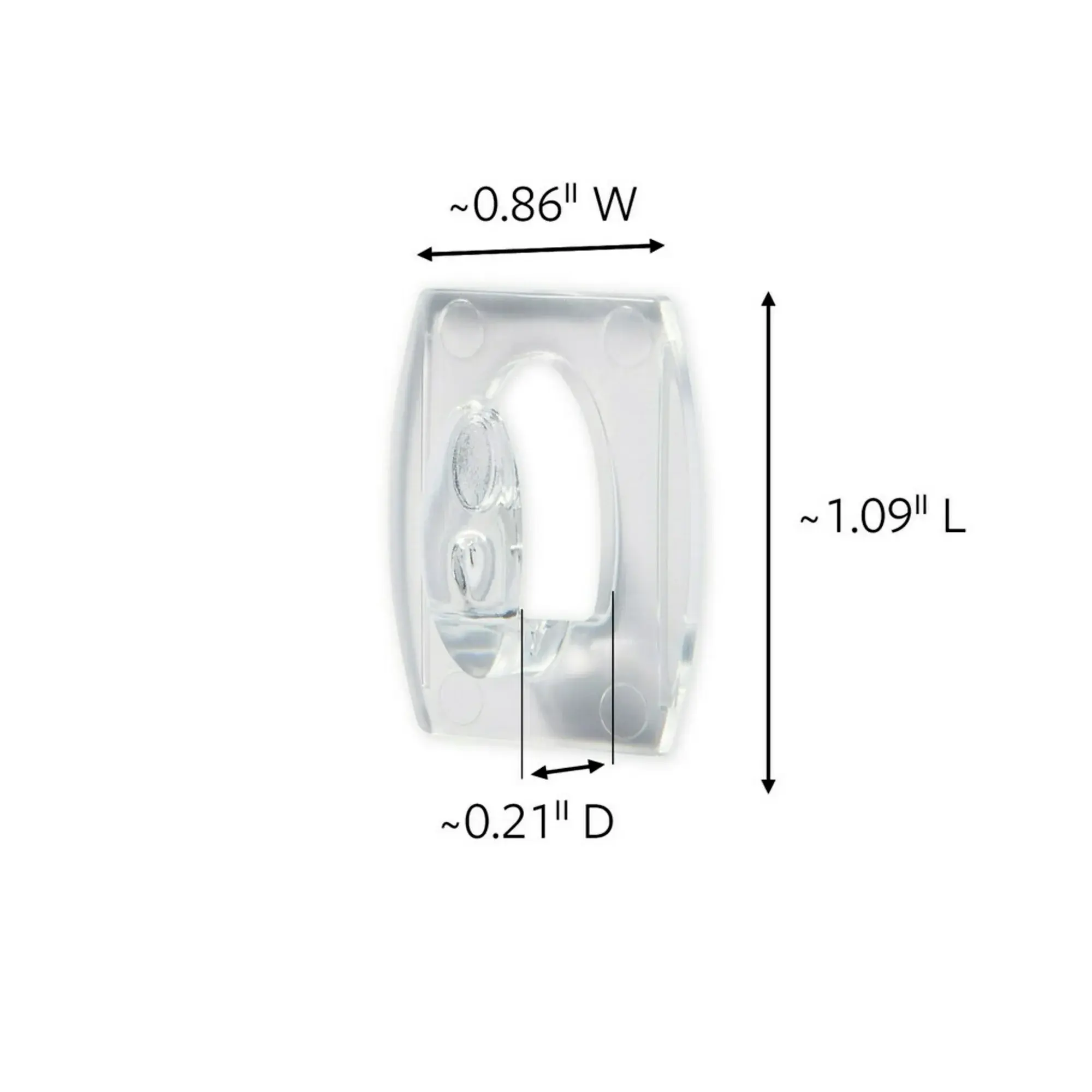 Clear Plastic Indoor/Outdoor Light Clips with 12 Hooks and 16 Strips by 3M