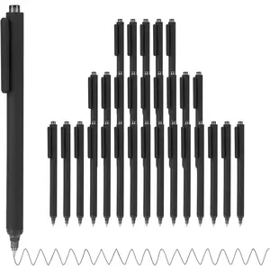 Pens Bulk, 30-Pack Black Ballpoint Pens (1.0mm Medium Point) - Smooth Writing No-Smear Click-Type Bulk Pens for School,Corporate,Journals