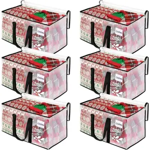 Transparent Moving Bags, Large Size Home Storage Bag with Durable Handles and Zipper, Portable Clothes Organizer, Ideal for Efficient Moving Essentials