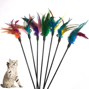 5PCS Cat Wand Toy Set: Interactive Feather Wand Toys for Indoor Cats | Engaging Play & Exercise
