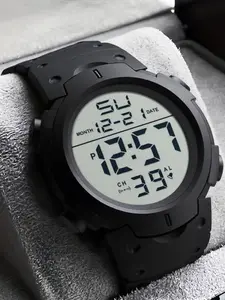 Trendy Fashion Unisex Multifunctional Outdoor Sports LED Large Dial Digital Wristwatch, Multifunction Chronograph, Digital Timer Alarm, High School Students Fitness Sport Watch, Durable Watch, Luminous Date Wristwatch