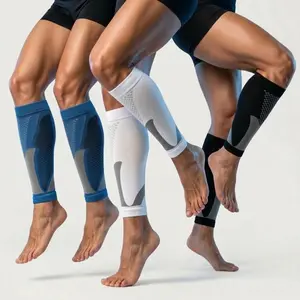 GiftedInLove Pro Series 3 Pairs Calf Compression Sleeves for Men & Women - Graduated Support for Running, Shin Splints & Varicose Veins - Breathable Nylon Blend Leg Sleeves for Recovery & Swelling Relief Pro Marathon Calf Sleeves