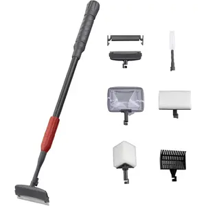 Aquarium Clean Tool 6 in 1 Fish  Cleaning Kit Algae Scraper Scrubber Pad Adjustable Long Handle Fish  Brush Cleaner Set