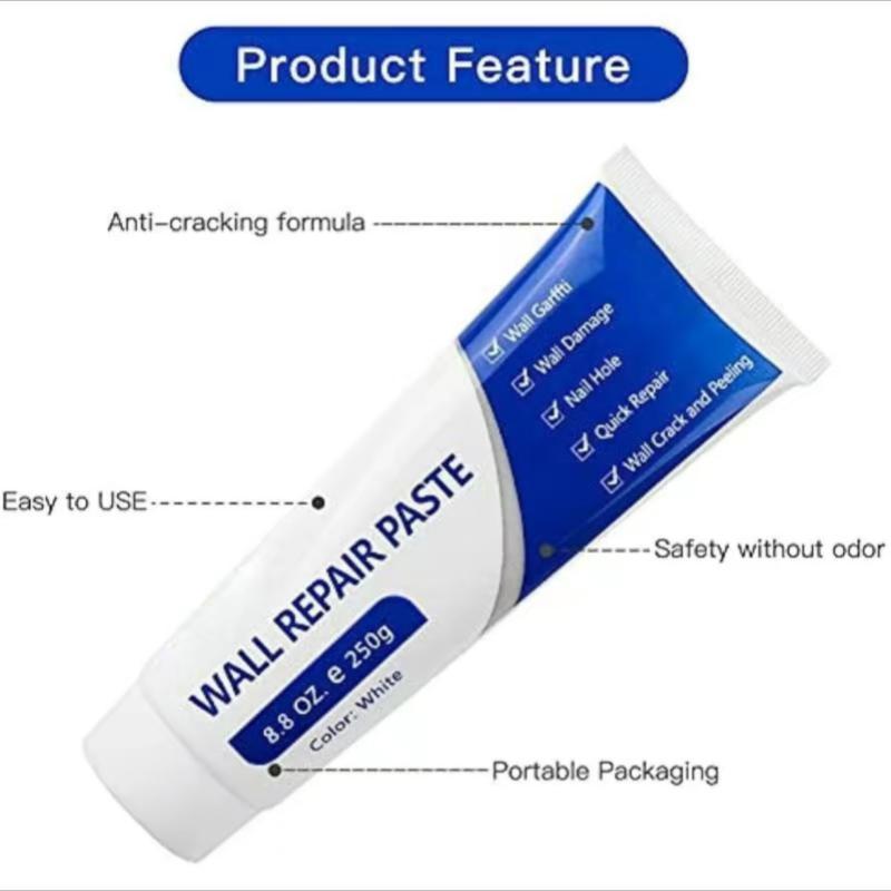 Drywall Patch Repair Kit - 250g Quick-Drying Compound, 50% Off Crack Sealant Adhesive Caulk for Homeowners & DIY Users, Hole Fixer for Indoor Repairs & Outdoor Waterproof Sealing, Fixes Holes, Paste+Sealant Drywall Patch Repair Kit - 250g Quick-Drying Compound, 50% Off Crack Sealant Adhesive Caulk for Homeowners & DIY Users, Hole Fixer for Indoor Repairs & Outdoor Waterproof Sealing, Fixes Holes, Paste+Sealant