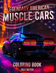 Legendary American Muscle Cars Coloring Book: A Collection of 50 Cool Muscle Cars Colouring Pages | A creative and relaxing break