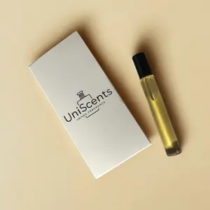 UniScents Unisex 15ml Roller Ball Organic Jojoba Oil Perfume - Elegant & Long Lasting Aroma - No. 1 Deep Sandalwood, Fresh Cypress, Rich Patchouli