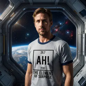 AH! Element of Surprise Ryland Grace Unisex Ringer T-Shirt Chemistry Joke Tee