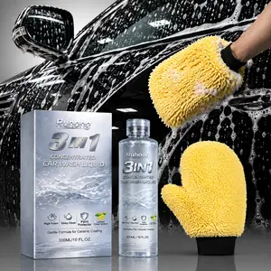 3 in 1  ULTRA FOAM High Foaming pH-Neutral Car Soap Perfect for Foam Cannons & Bucket Washes Safe on All Vehicle Finishes Multi-Surface Solution Paint Metal Wheels Includes car wash gloves