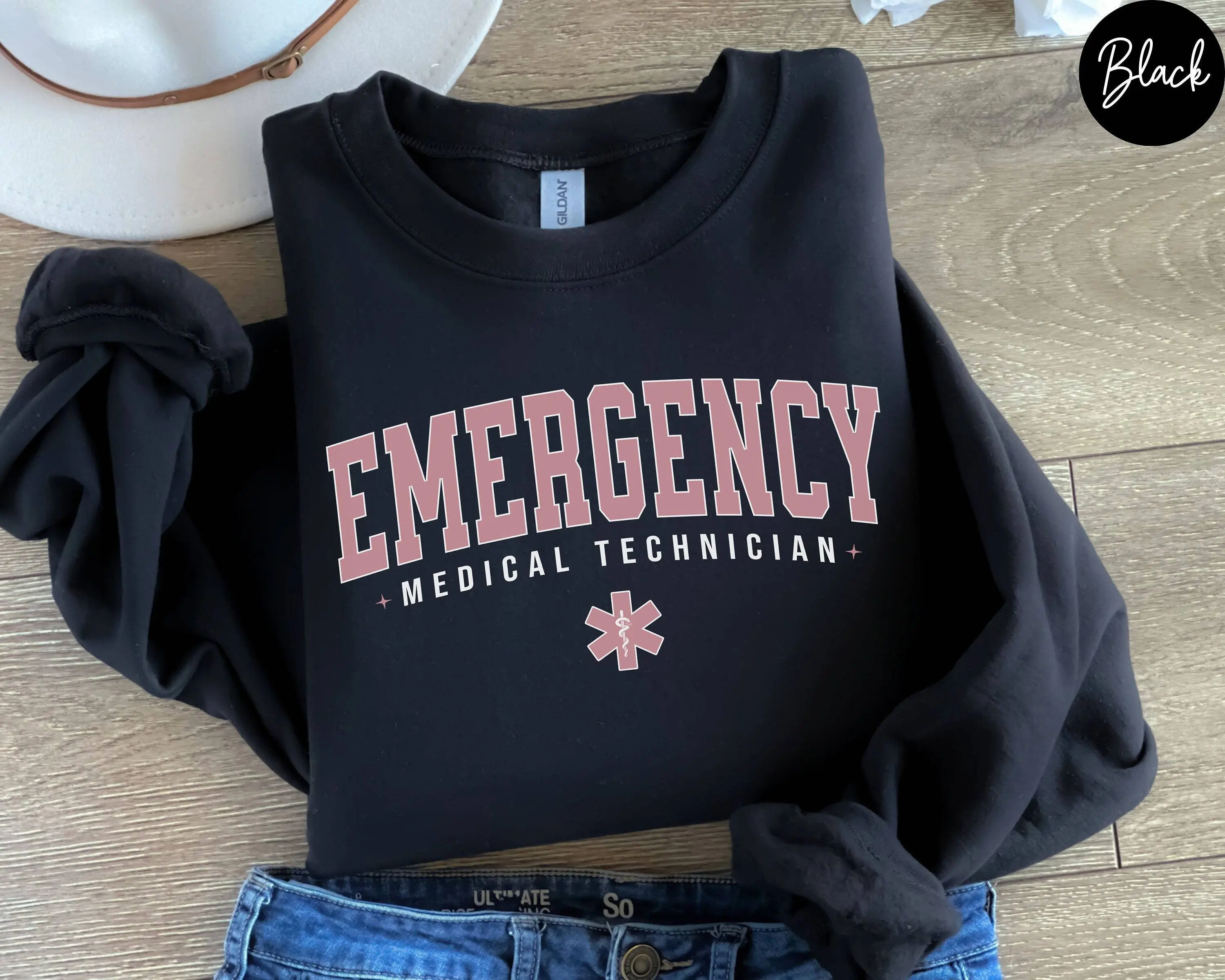 Emergency Medical Technician T-Shirt / Sweatshirt , EMT Shirt,Ems Paramedic Shirt, First Responder Tee Medium Oversized
