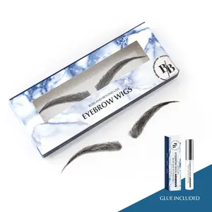 Real Hair Eyebrow Wigs. Style: Miami, Color: Soft Black