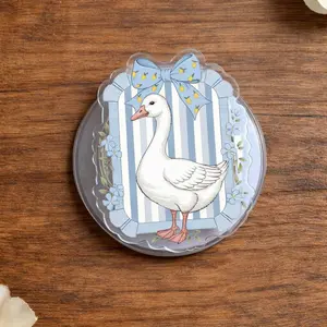 Cute Blue Bow Goose Magsafe Phone Grip - Magnetic Pop Socket & Kickstand - Cottagecore Gift for Her