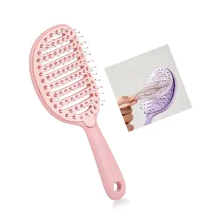 Auto Cleaning Hollow Hair Brush For Long Hair Volumizing Detangling Comb