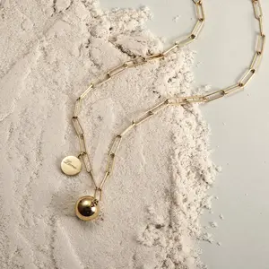 Delicate Happiness Ball Pendant Necklace For Women