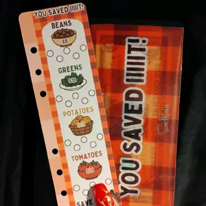 You Saved It! Thanksgiving/Fall Bookmark Savings Challenge Bundle - Save 250 - Beans $5 Greens $10 Potatoes $15 Tomatoes $20