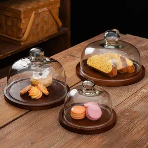 Cake Display Tray with Dome Cover, 1 Count Dessert Display Tray, Food Storage Tray for Bakery, Kitchen, Party, Home Decor, Utensils