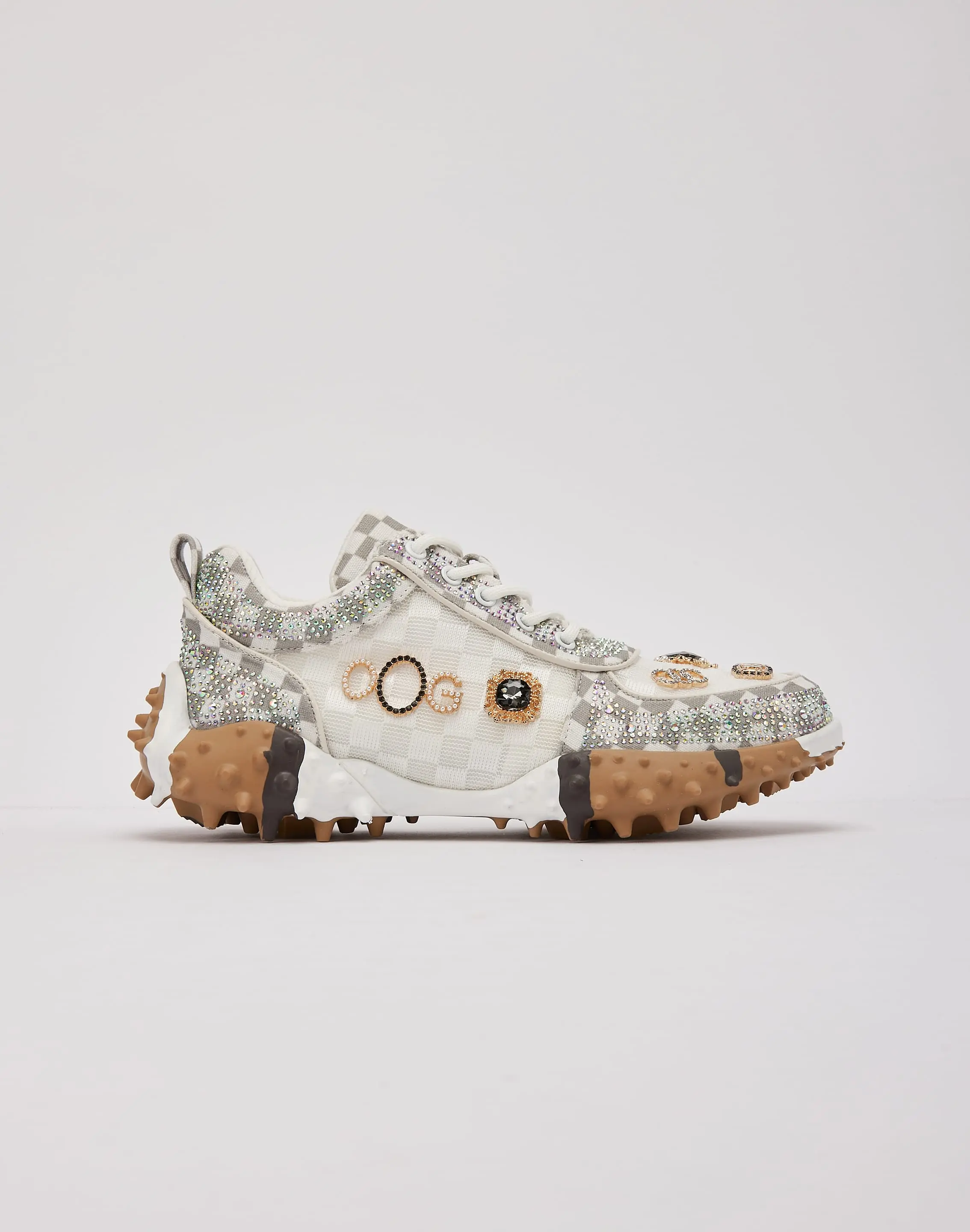 Womens OOG Checkered Rhinestone Runner