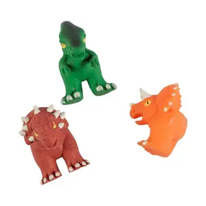 Mini Bright Colors Walking Dinosaur Finger Puppets - 2 3/4", 12 Pieces