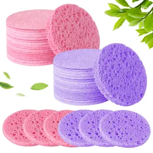 30pcs Compressed Face Cleansing Sponges, Natural Exfoliating Facial Sponge, Reusable Makeup Remover and Gentle Cleansing Tool