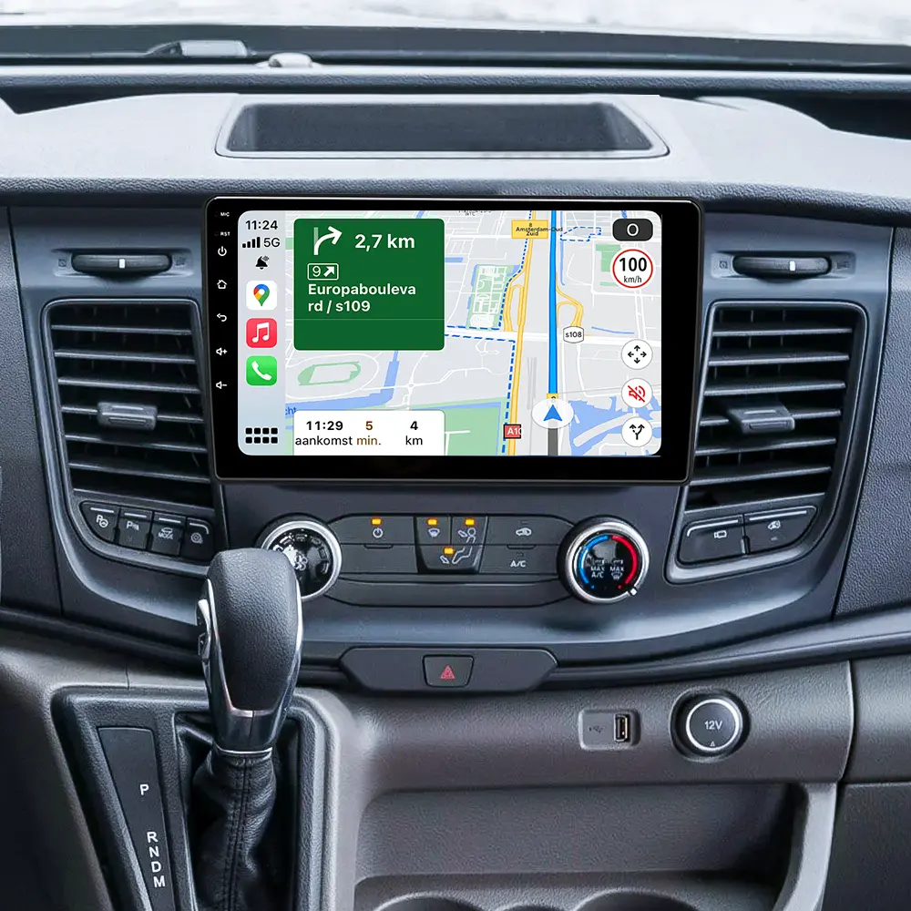 10" Car Stereo for Ford Transit Custom 2020-2024, Android 14 Touchscreen Radio 2GB+32GB with Wireless CarPlay & Android Auto, GPS Navigation, Bluetooth, WiFi, SWC, Split Screen & Backup Camera