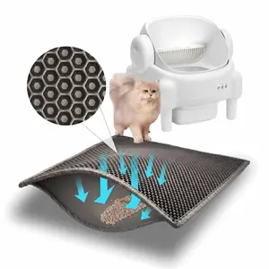 Cat - Litter - Mat 22x15.7-Inch Waterproof Dual-Layer Honeycomb Design for Effective Litter Trapping Slip-Resistant Mat