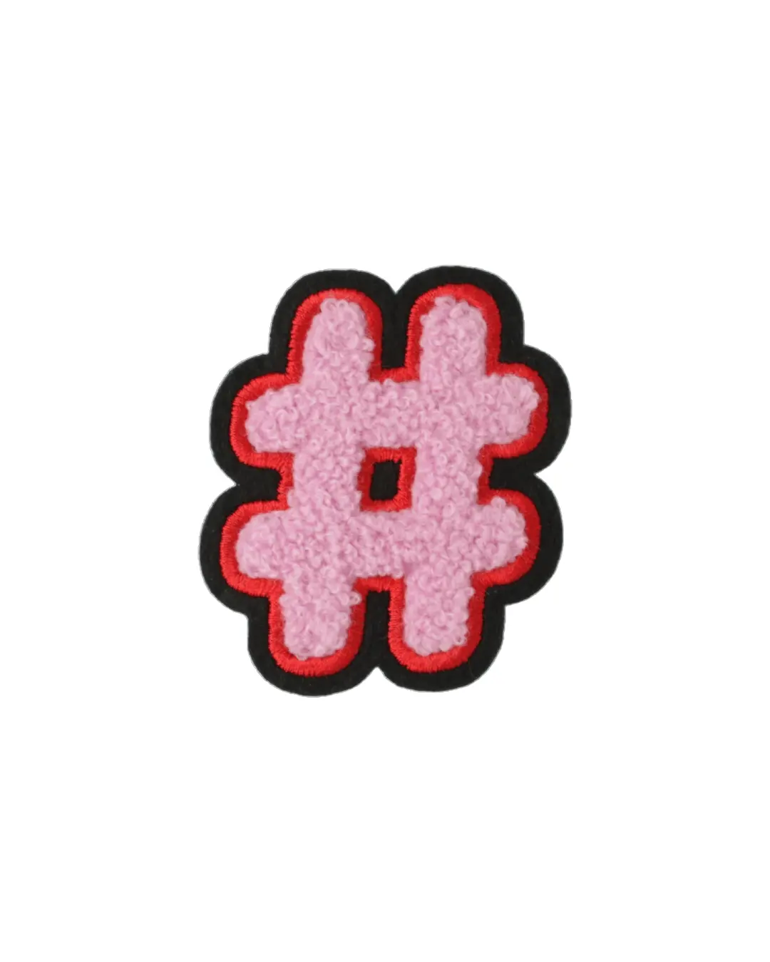 # Pink Chenille Varsity Patch - Large
