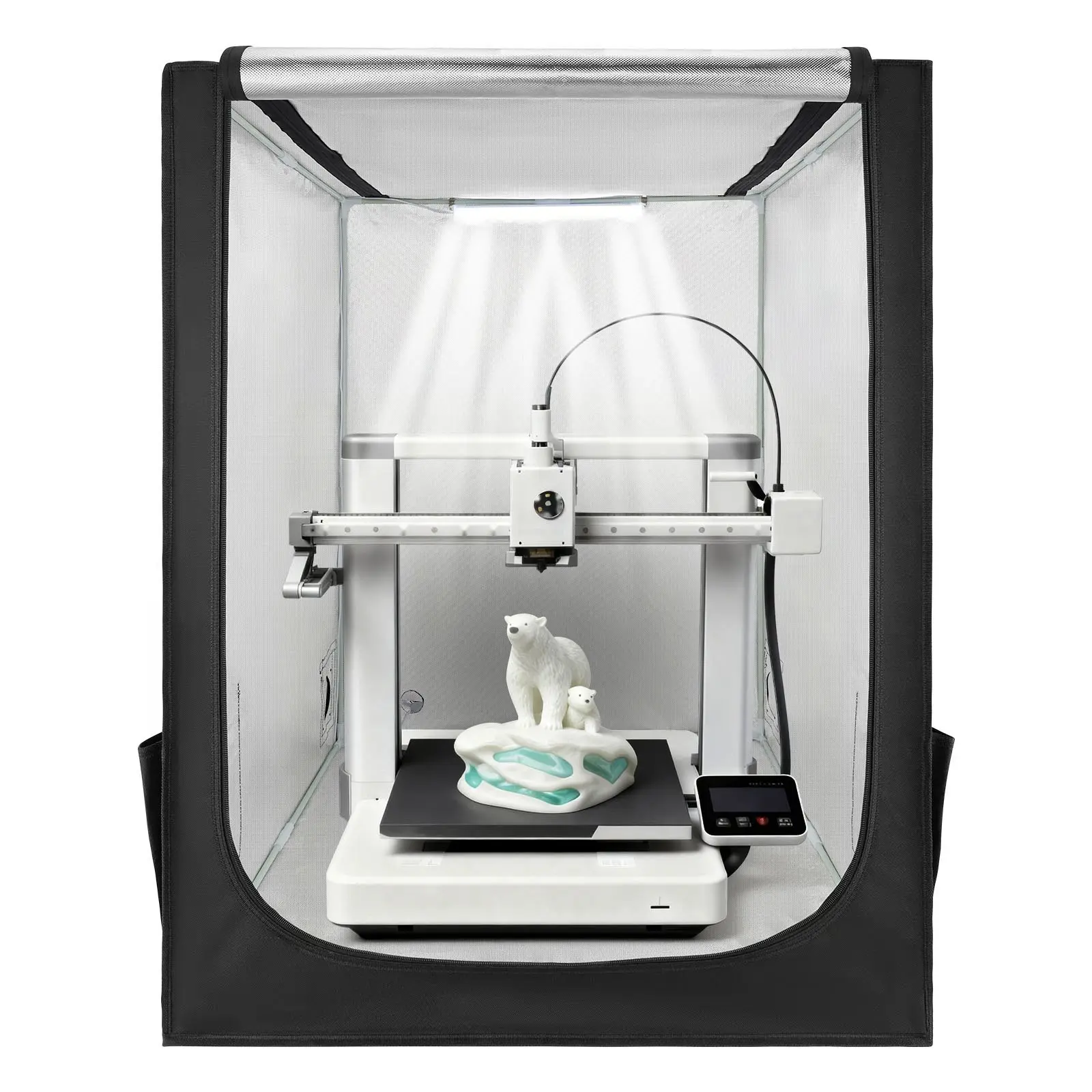 3D Printer Enclosure With LED Lighting, Dustproof Waterproof Large Oxford Cloth Tent, Constant Temperature Protective Case For 3D Printers, Compatible With Creality, ELEGOO, Anycubic And Other Popular Models