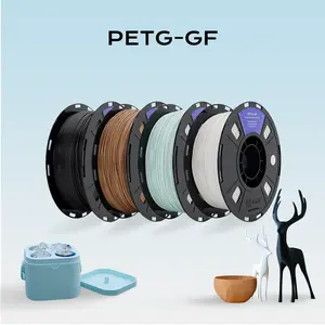QIDI TECH PETG-GF Filament 1.75mm, Glass Fiber Reinforced, Enhanced Strength and Rigidity, Chemical Resistant, Easy to Print with RFID, Compatible with Most FDM 3D Printers, 1kg Spool (2.2lbs)