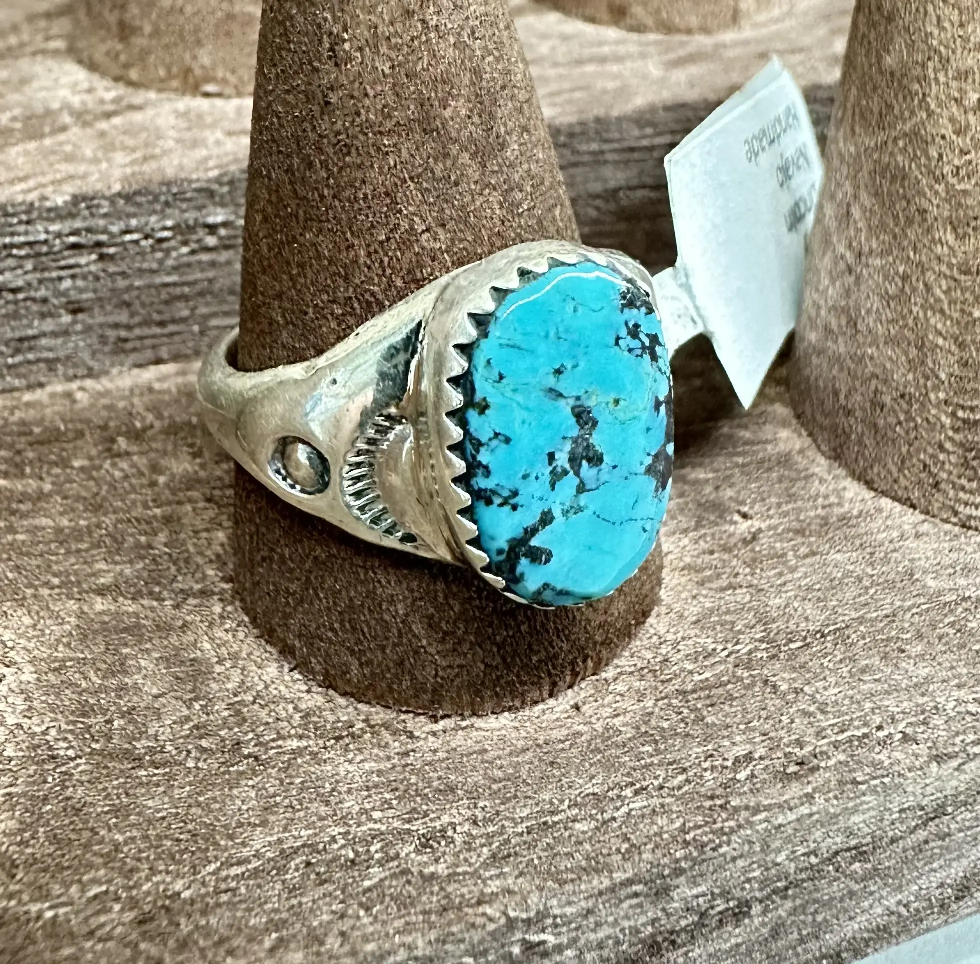 Natural Native Sterling Silver Kingman Turquoise Ring, No Artificial Enhancements, Us