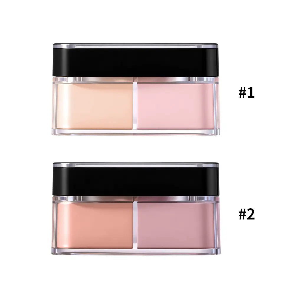 Dual Color Loose Powder Makeup Set, Long-Lasting Oil Control Foundation ...