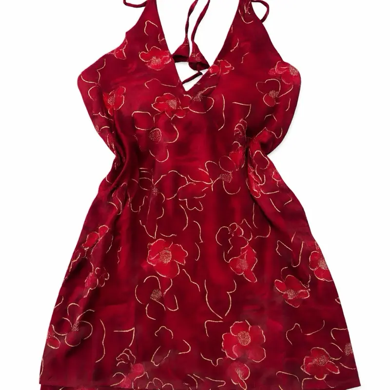 fitted lace wedding dress SHENHE Women's Sexy Floral Maxi Dress Halter Tie Backless Cowl Neck Bodycon  Party Dress Red and Black X-Small at Amazon Women's Clothing store main image 0