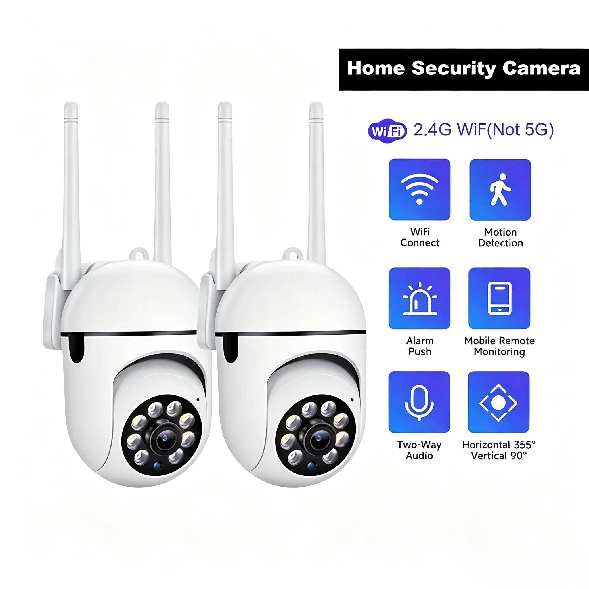 Indoor Security Camera, 1080P Full HD Color Night Vision, Motion Detection 2-Way Audio, WiFi Easy Install, Baby/Pet/Elder Monitor, Remote App Access, SD & Cloud Storage for Home