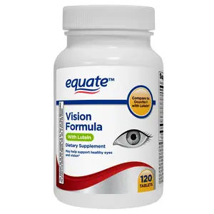 Equate Vision Formula with Lutein Dietary Supplement - 120 Count, Healthcare Supplement for Optimal Vision and Vision Health - Vitamin