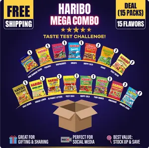 Haribo Mega Combo Deal 15 Flavors (15 Packs)