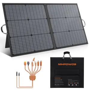 MHPOWOS Solar Panel kit 110W / 220W Foldable Solar Charger Solar Module for Outdoor Camping, Portable Power Station, Laptops, Motorhome, RV