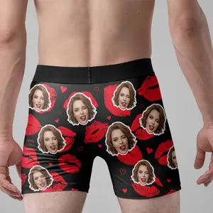 Personalized Custom Men's Boxer Briefs with Photo Print - Funny Boyfriend Gift Idea